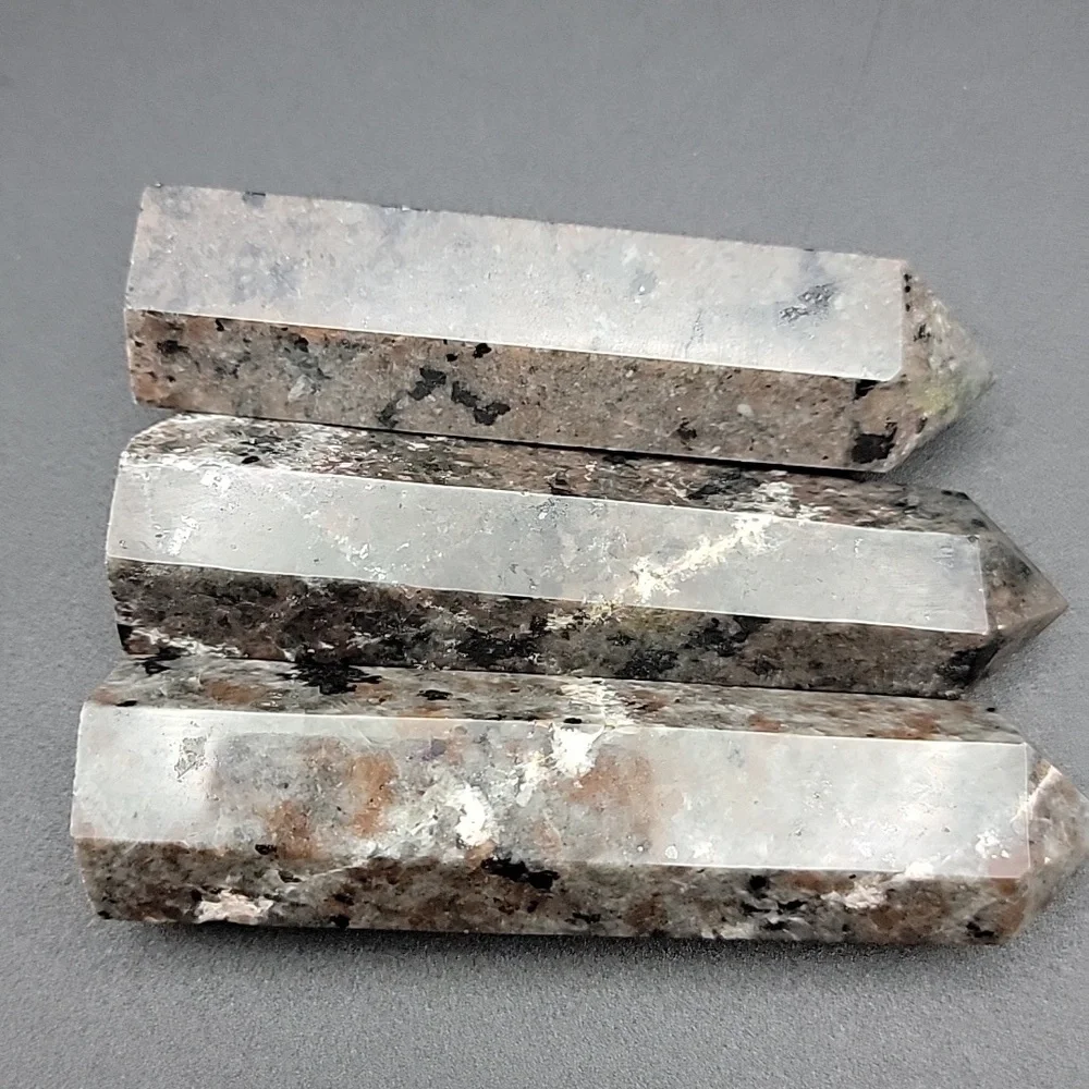 Lot of 3 Yooperlite Towers Natural Gemstone UV Reactive Hand Crafted 234g